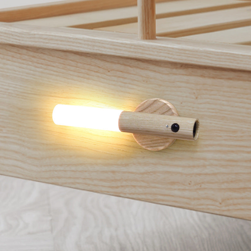 LightBud Wood Grain Wall Sensor Lantern