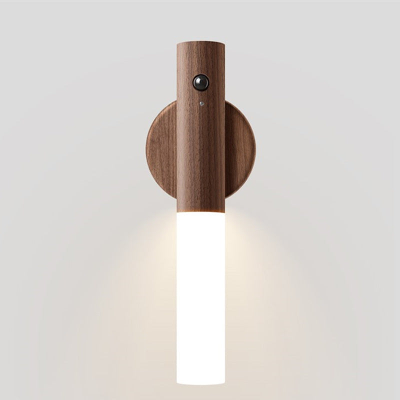 LightBud Wood Grain Wall Sensor Lantern