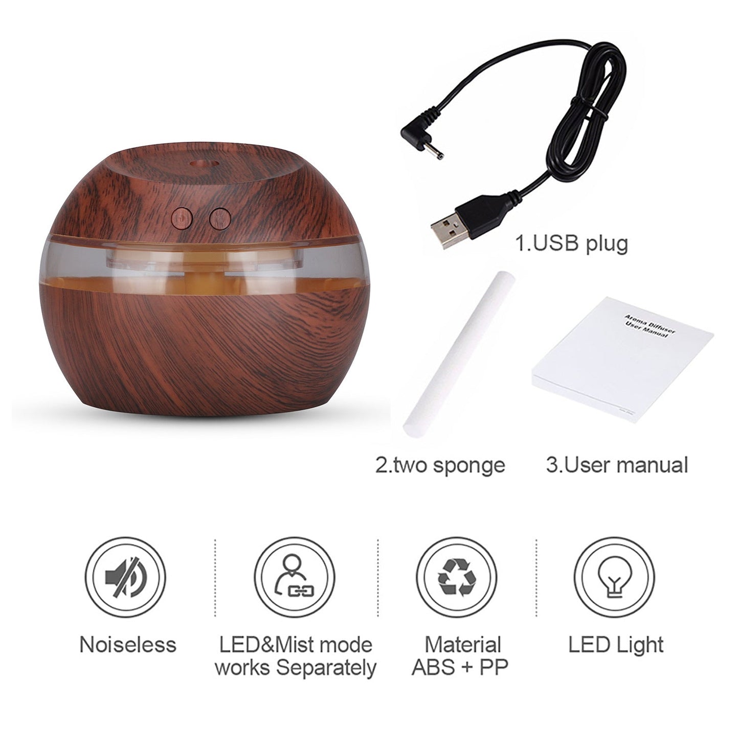 LightBud Wood Grain Essential Oil Mister