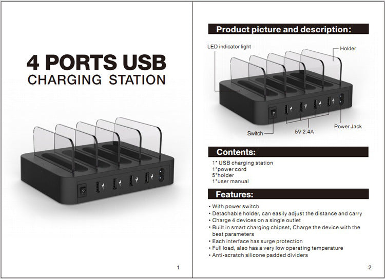 LightBud 24 Watt 4-port USB Hub